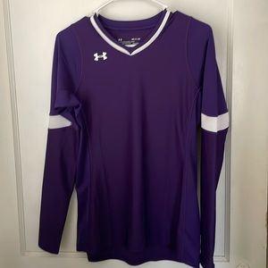 UNDER ARMOUR Purple Woman’s SM Fitted Top Shirt HEATGEAR